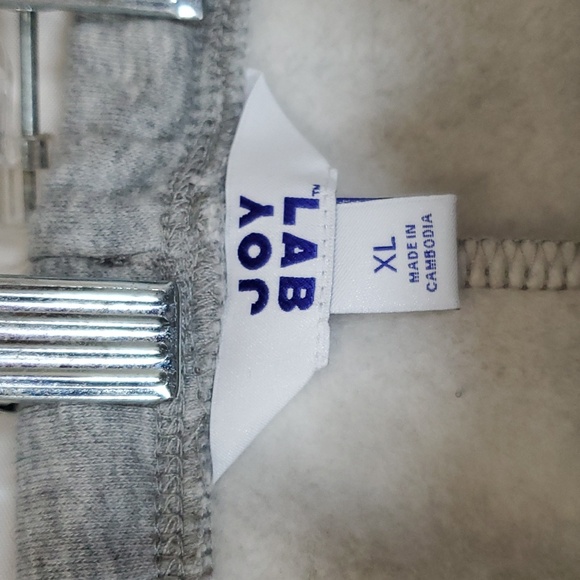 JoyLab Women's Fleece Mid Rise Cinched Jogger Pants ~ Heathered Gray - Picture 12 of 15